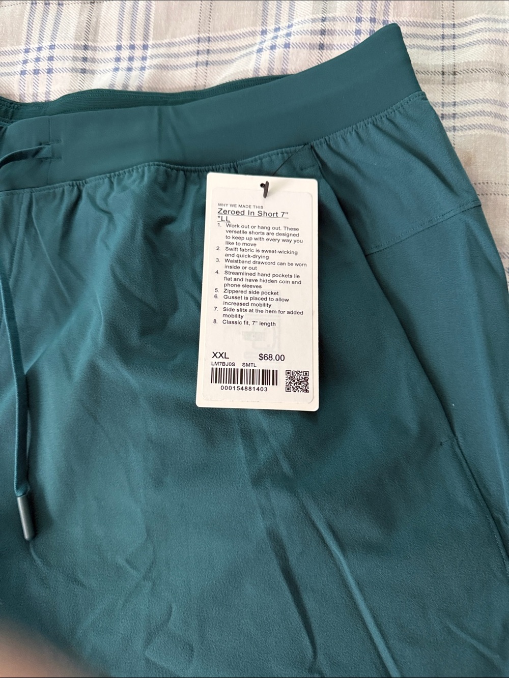 lululemon Teal-Green Athletic Shorts XXL with Drawstring 7” - Picture 3 of 13